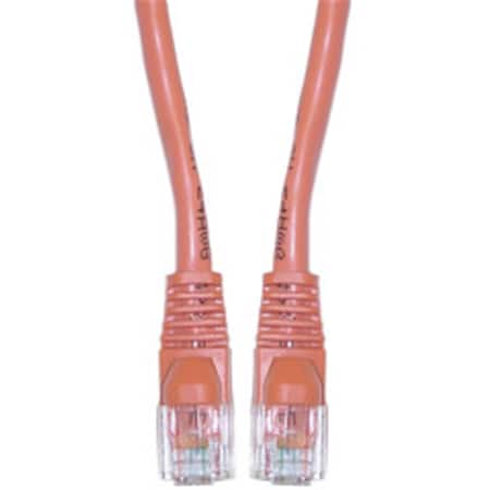 Cable Wholesale Cat6a Orange Ethernet Patch Cable Snagless Molded Boot 500 MHz 3 foot 13X6-03103